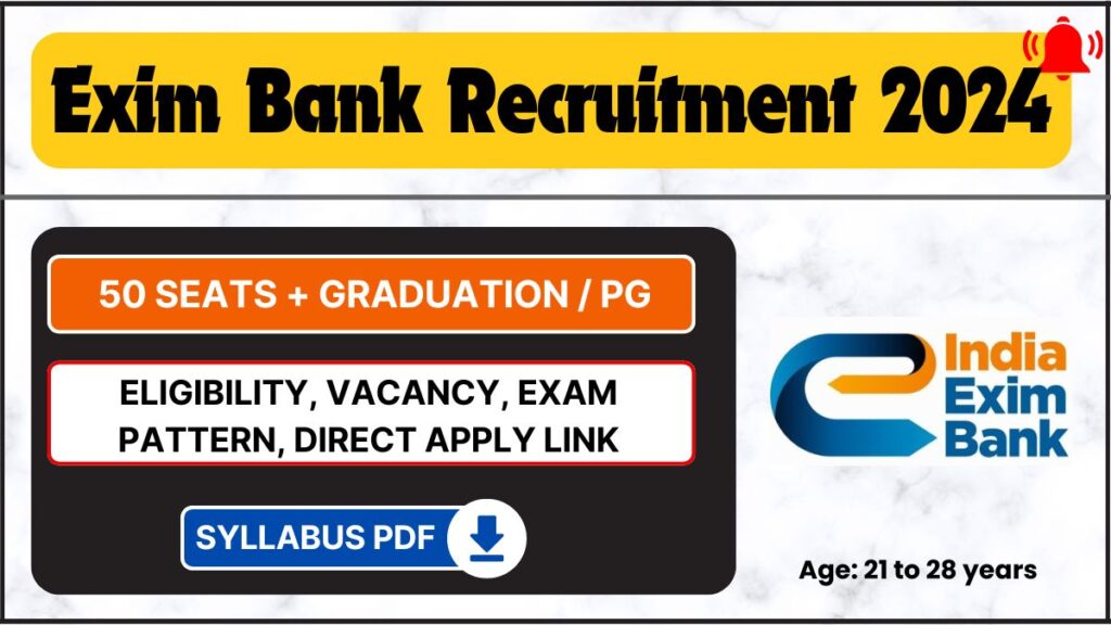 Exim Bank Recruitment 2024 Management Trainee