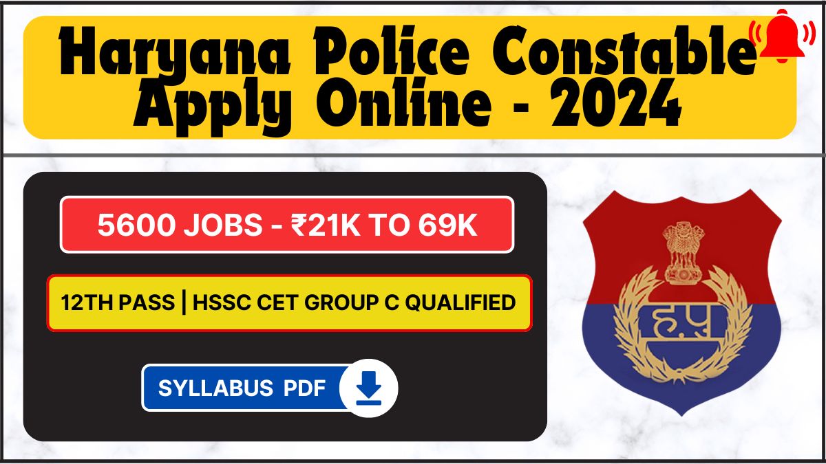 Haryana Police Constable Apply Online Notification