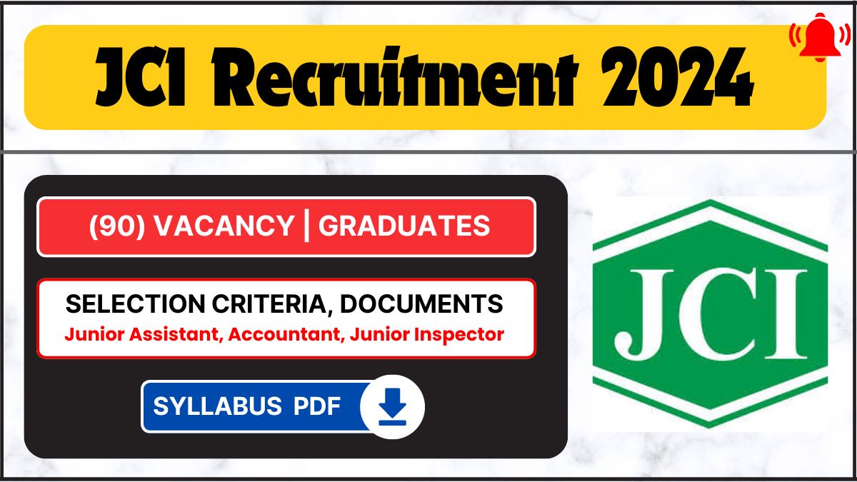 JCI Recruitment 2024 Notification