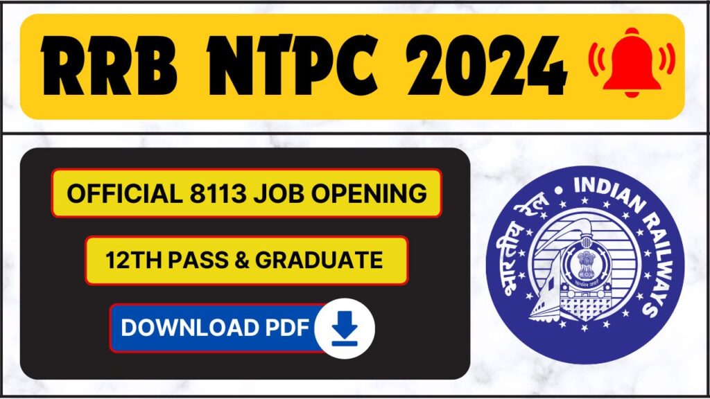 RRB NTPC 2024 Official Notification Download PDF